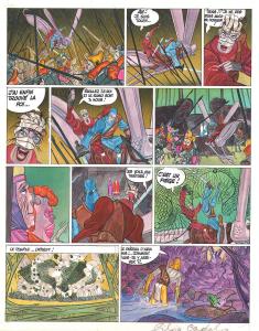 LA SAGA D'ALANDOR  : Planche originale 44 en couleur directe de la Saga d'Alandor Tome 2 L'ange carnivore